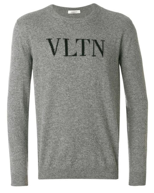 Lyst - Valentino Vltn Sweater in Gray for Men