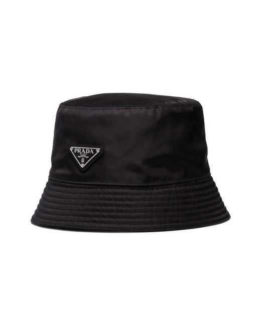 prada logo plaque bucket hat