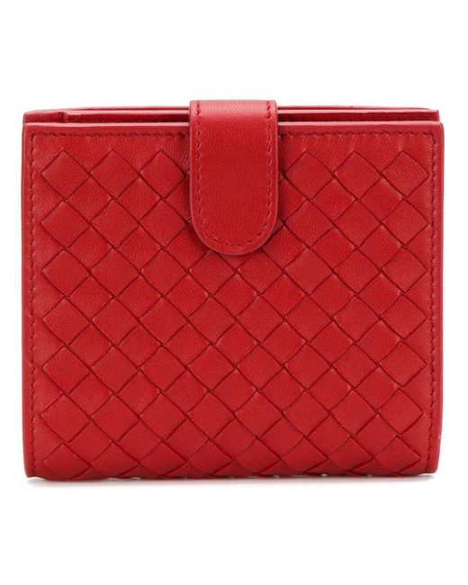 bottega veneta wallet red