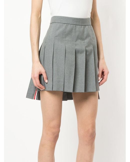 Thom Browne Wool Dropped Back Mini Pleated Skirt In School Uniform ...