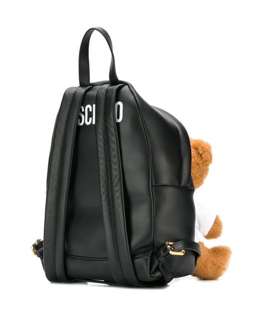 Moschino Teddy Bear Nappa-leather Backpack in Black - Save ...