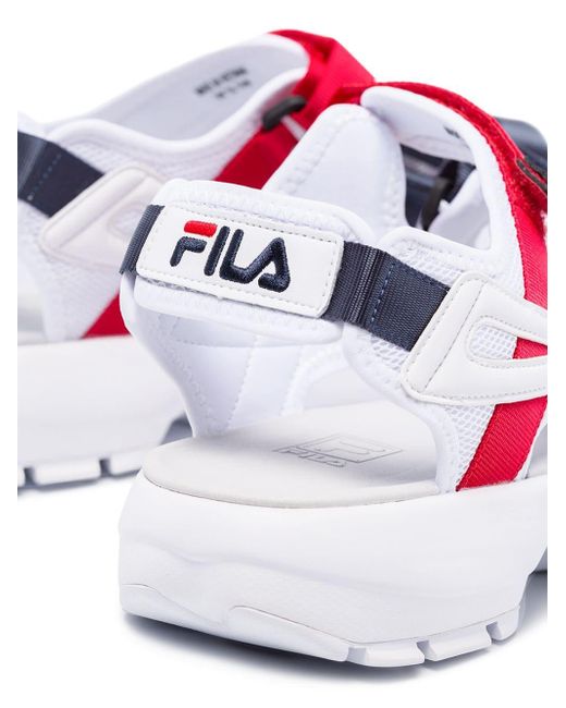 fila disruptor sandals white