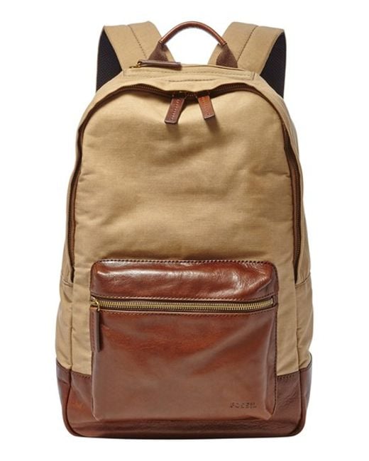 Fossil 'estate' Canvas Backpack in Brown for Men (KHAKI) | Lyst