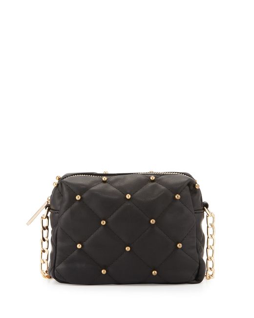 Neiman marcus Beaded Quilted Mini Crossbody Bag in Black (BLACK/SHIN) - Save 47% | Lyst