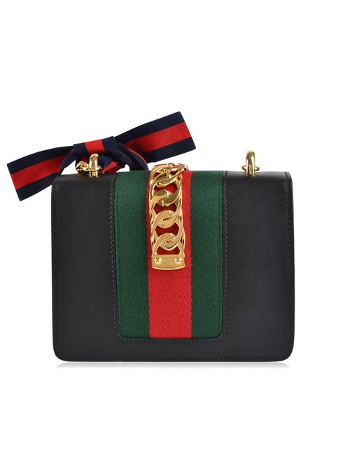 gucci sylvie leather mini chain bag