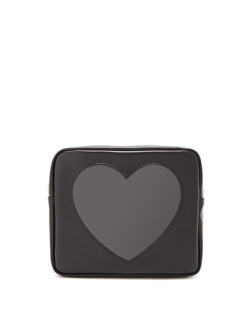 Download Lyst - Forever 21 Faux Leather Heart-insert Makeup Bag in ...