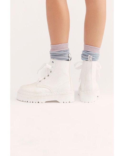 white molly glitter dr martens