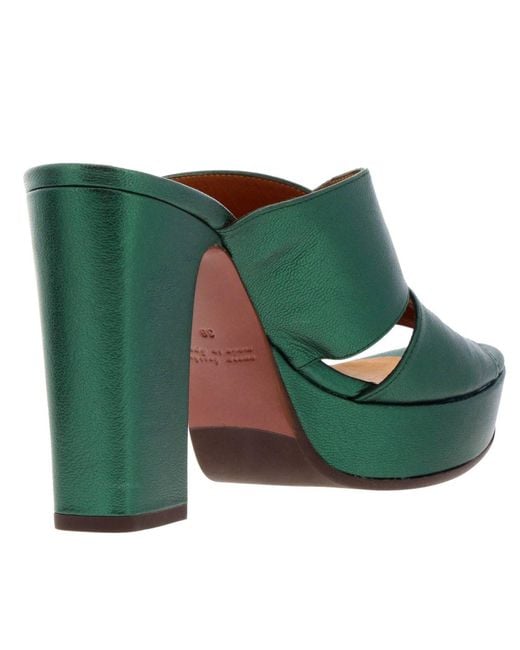 Lyst Chie Mihara Heeled Sandals Shoes Women in Green