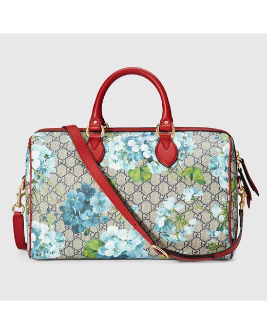 Gucci Gg Blooms Supreme Top Handle Bag in Multicolor (blue blooms print) | Lyst