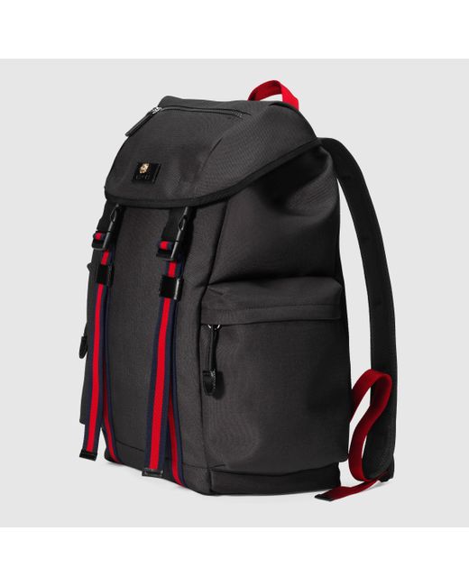 Gucci Techno Canvas Backpack in Black for Men - Save 37% | Lyst