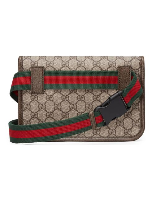 Gucci Leather GG Supreme Belt Bag in Brown for Men - Lyst