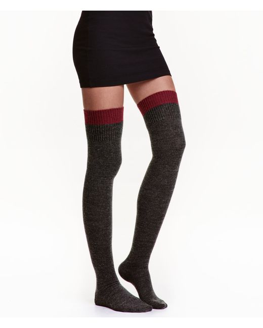 ladies black over the knee socks