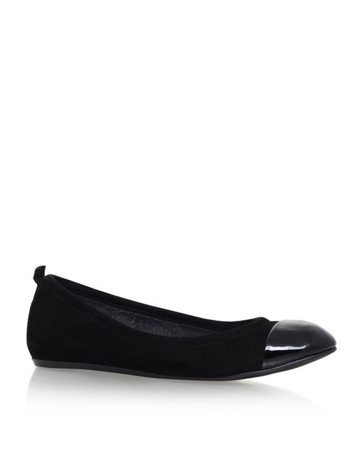 black toe ballet flats