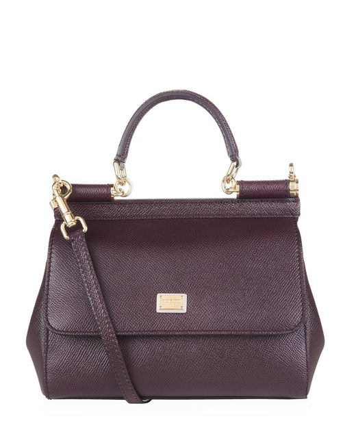 Dolce & gabbana Mini Sicily Top Handle Bag in Purple - Save 1% | Lyst