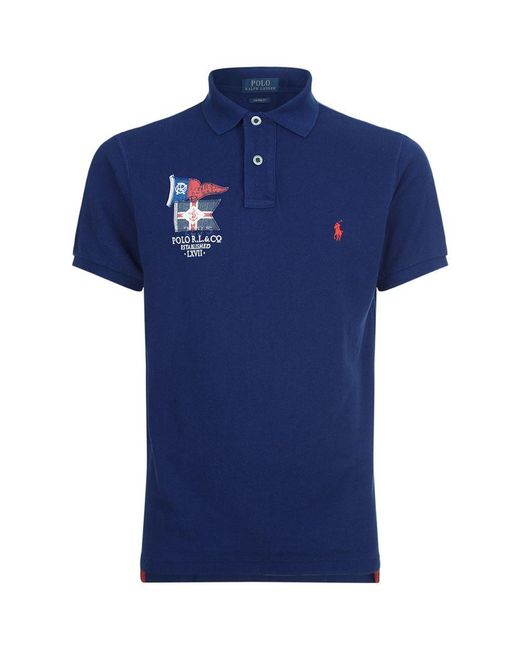 Polo ralph lauren Yacht Club Polo Shirt in Blue for Men | Lyst