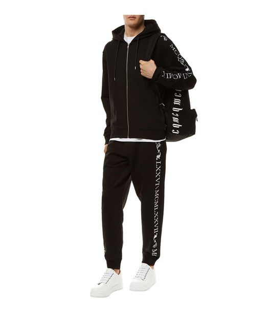 Mcq Roman Numeral Hoodie in Black for Men | Lyst