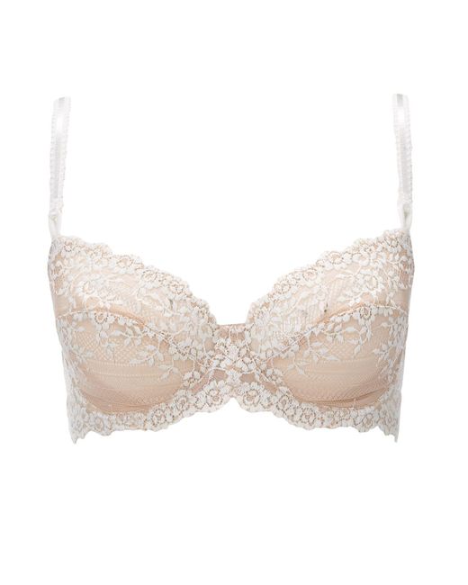 Lyst - Wacoal Embrace Lace Underwired Bra in Natural - Save 2%