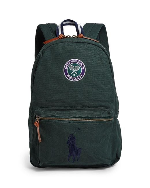 Polo Ralph Lauren Wimbledon Canvas Backpack in Green for Men - Lyst