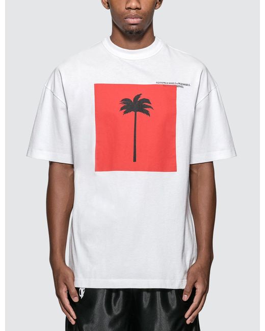 palm angles t shirt white