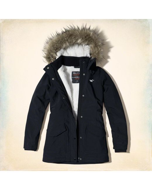 sherpa lined puffer parka hollister