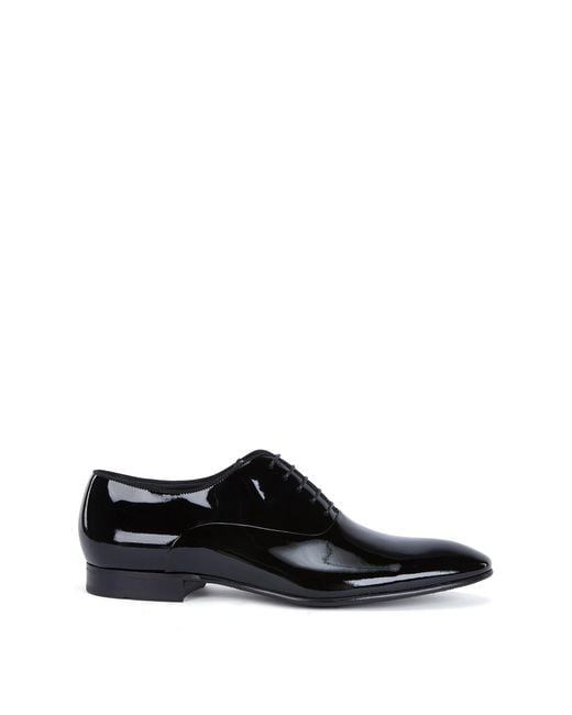 Lyst - Boss Italian Patent Leather Oxford Evening Shoe | Evening Oxfr ...