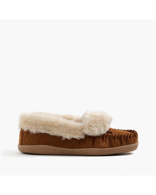 J.crew Women's Lodge Moccasins in Brown Lyst