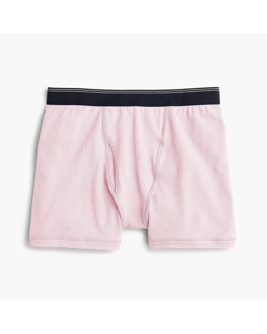 J.Crew Cotton Stretch Boxer Briefs in Pink for Men Lyst