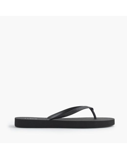Lyst J.Crew Skinny Classic Flipflops in Black