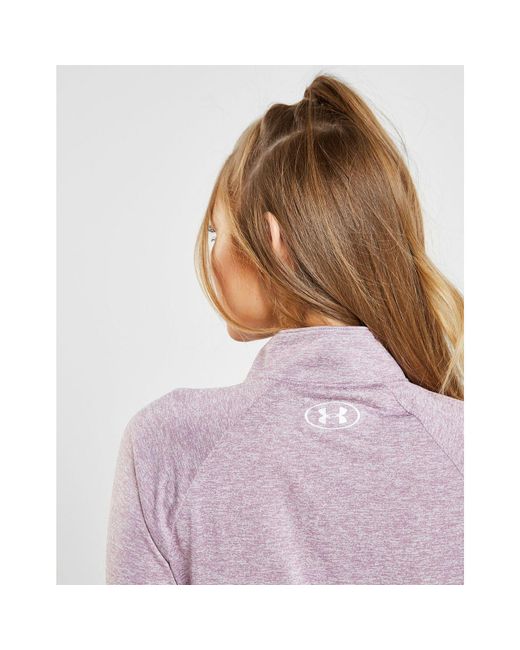 Lyst Under Armour Tech Twist 1 2 Zip Sweatshirt In Purple