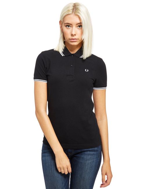 Lyst - Fred Perry Twin Tipped Polo Shirt in Black