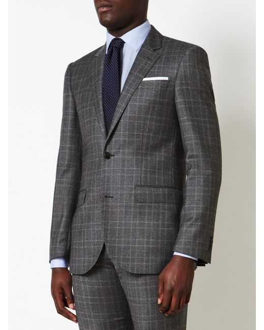 John lewis Italian Super 110s Wool Milled Check Tailored Suit Jacket in