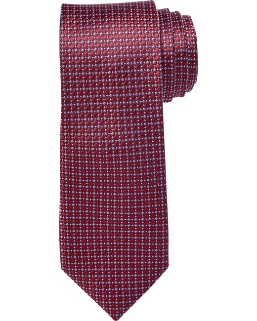 Jos. a. bank Executive Collection Micro Check Tie in Red for Men - Save ...