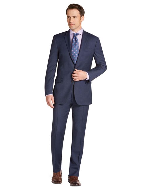 Lyst - Jos. a. bank 1905 Collection Slim Fit Mini Check Suit in Blue ...