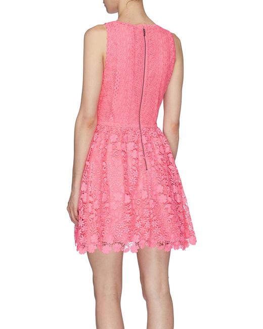 Alice + Olivia Lace Crochet Sleeveless Dress in Hot Pink (Pink) - Save ...