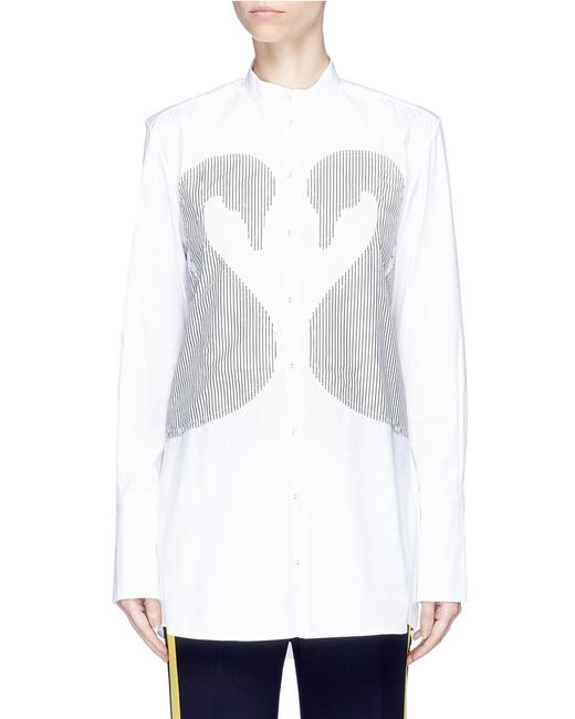 Victoria, Victoria Beckham | White Swan Appliqué Cotton Shirt | Lyst