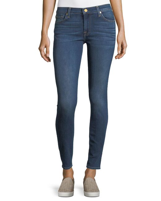 7 for all mankind Gwenevere Medium-wash Ankle Jeans in Blue - Save 8% ...