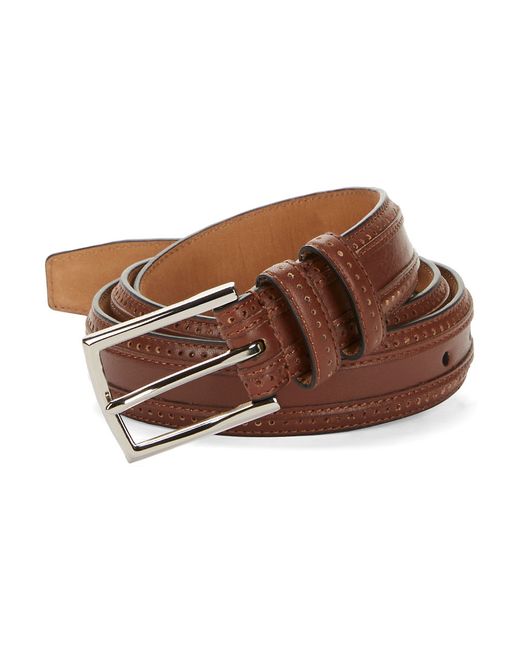 Cole haan Perforated Leather Belt for Men Lyst