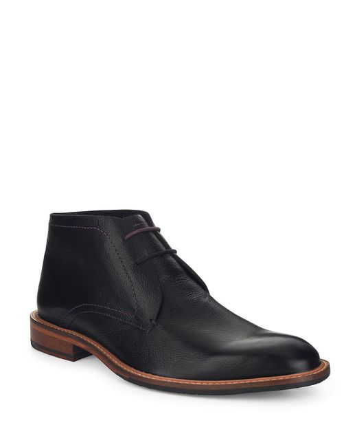 Ted baker Torsdi 4 Leather Chukka Boots in Black for Men | Lyst