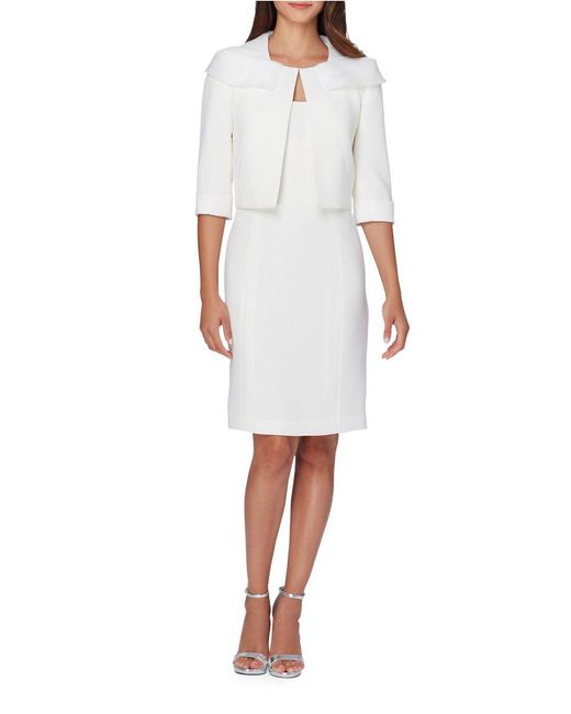 Off white sheath dresses with jackets men