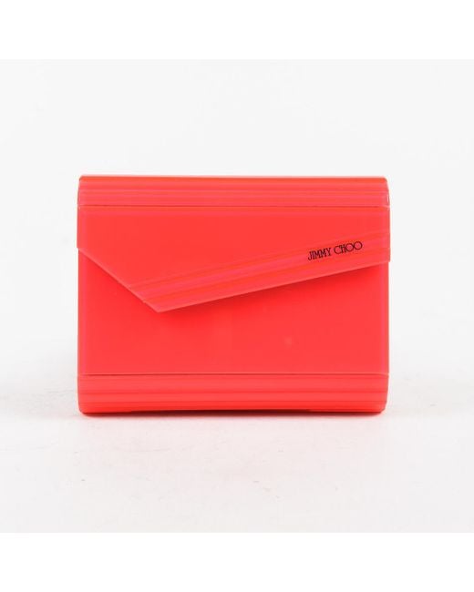 Lyst Jimmy Choo Neon Pink Acrylic Leather Crossbody Chain Candy Jimmy Choo Neon Pink Acrylic Leather Crossbody Chain Candy Box Clutch Bag