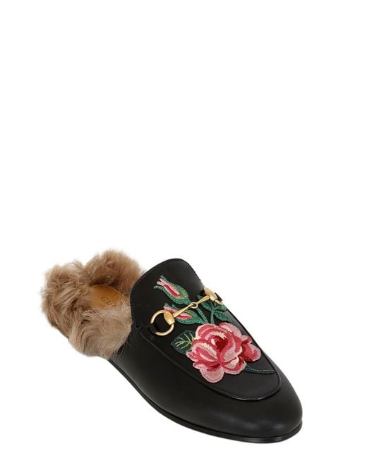 gucci fur princetown mule