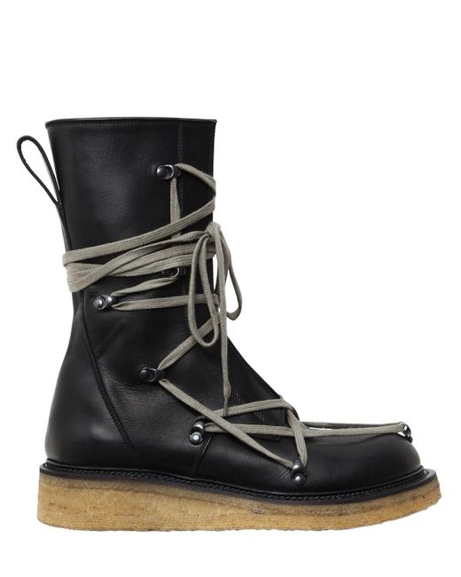 rick owens laced boots