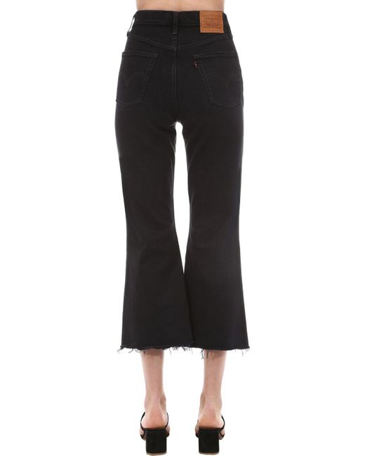 rib cage pleated cropped jeans