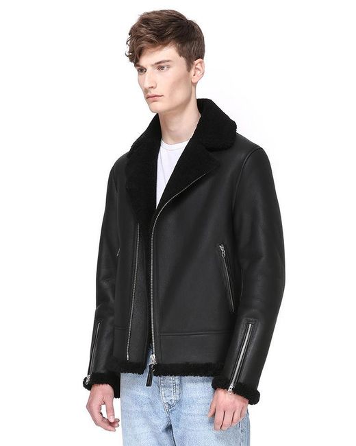 Mackage Jacket Liner Mackage Black B Hip Length Jacket With Sheepskin Lining For Men Lyst