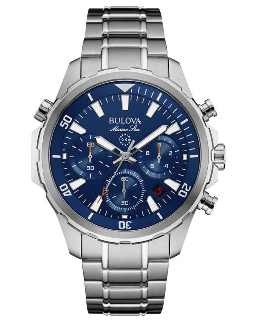 Bulova Men's Chronograph Marine Star Stainless Steel Bracelet Watch