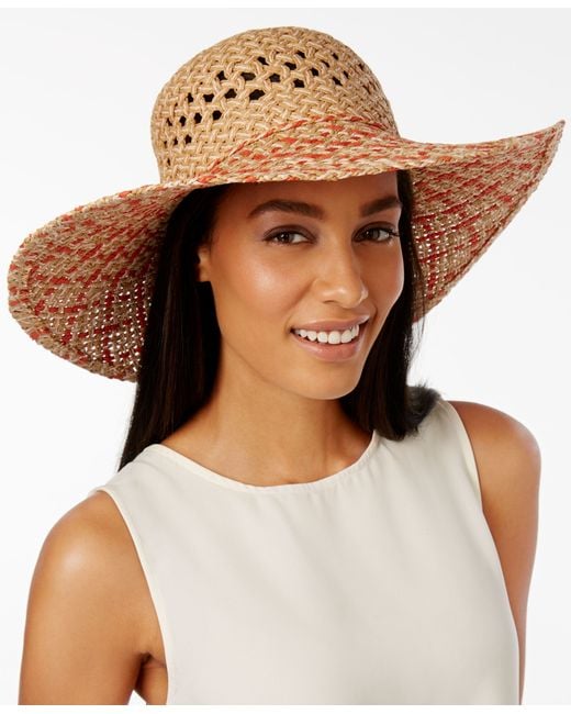 Bcbgeneration Eyelet Woven Floppy Hat in White