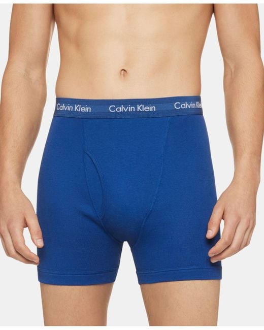 Calvin Klein 5-pack. Cotton Classic Boxer Briefs in Blue for Men - Lyst
