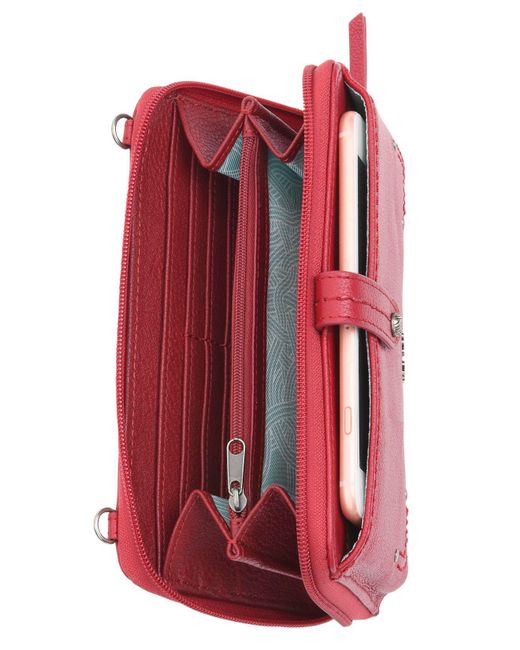 The Sak Iris Smartphone Leather Crossbody Wallet in Red - Lyst