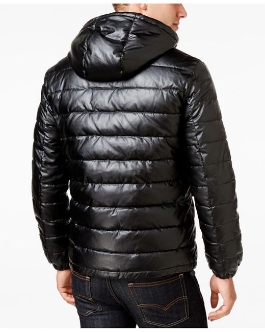 mens black puffer coat no hood