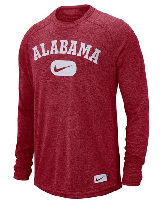 Lyst - Nike Alabama Crimson Tide Stadium Long Sleeve T-shirt in Red for Men
